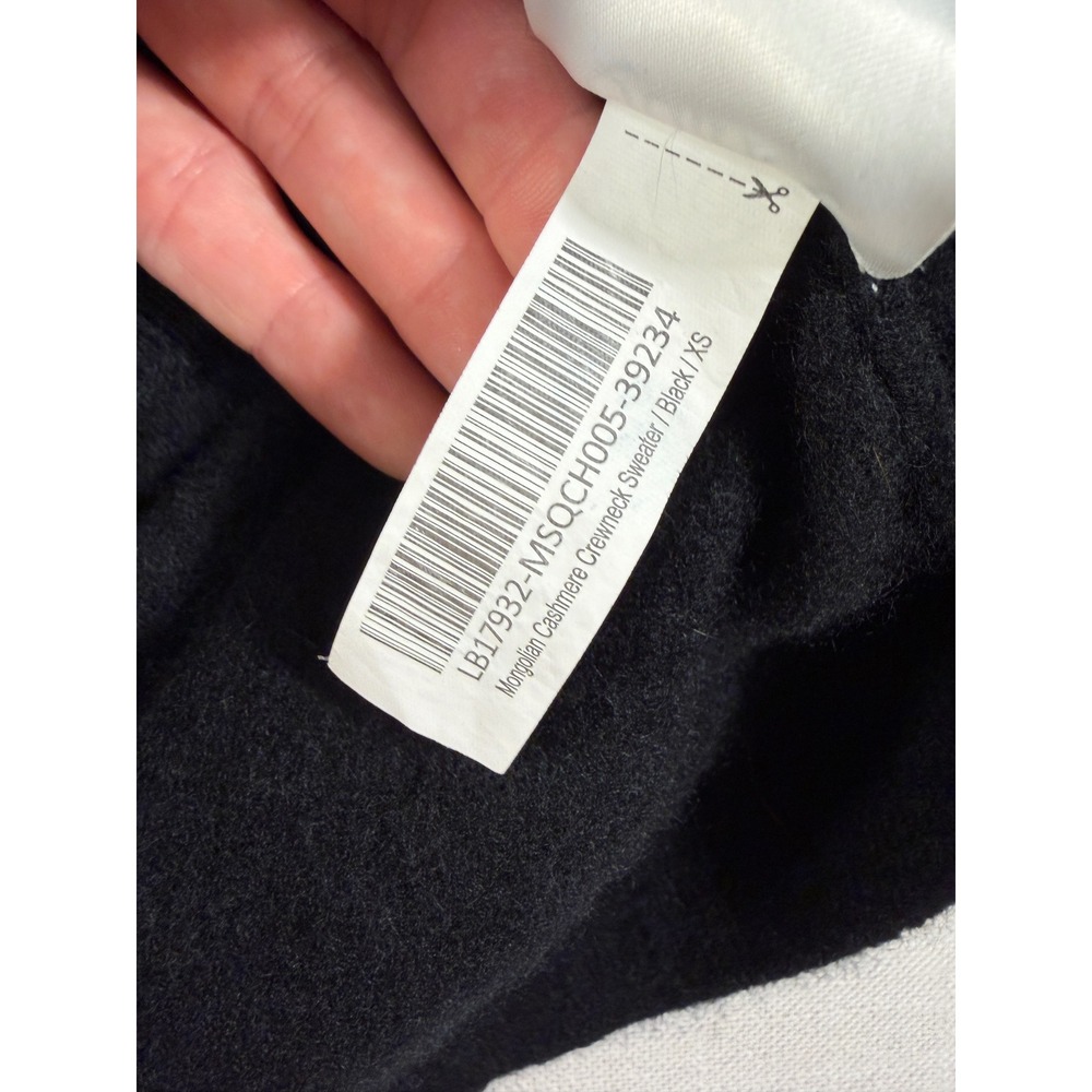 Quince Mongolian Cashmere Crewneck Sweater Black LB17932 Womens XS - Picture 6 of 8